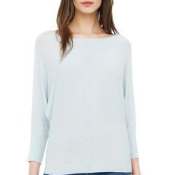 NWT‎ Club Monaco Wool Adelina Open Back Cocktail Blue Dolman sleeves Sweater Top - Picture 2 of 10
